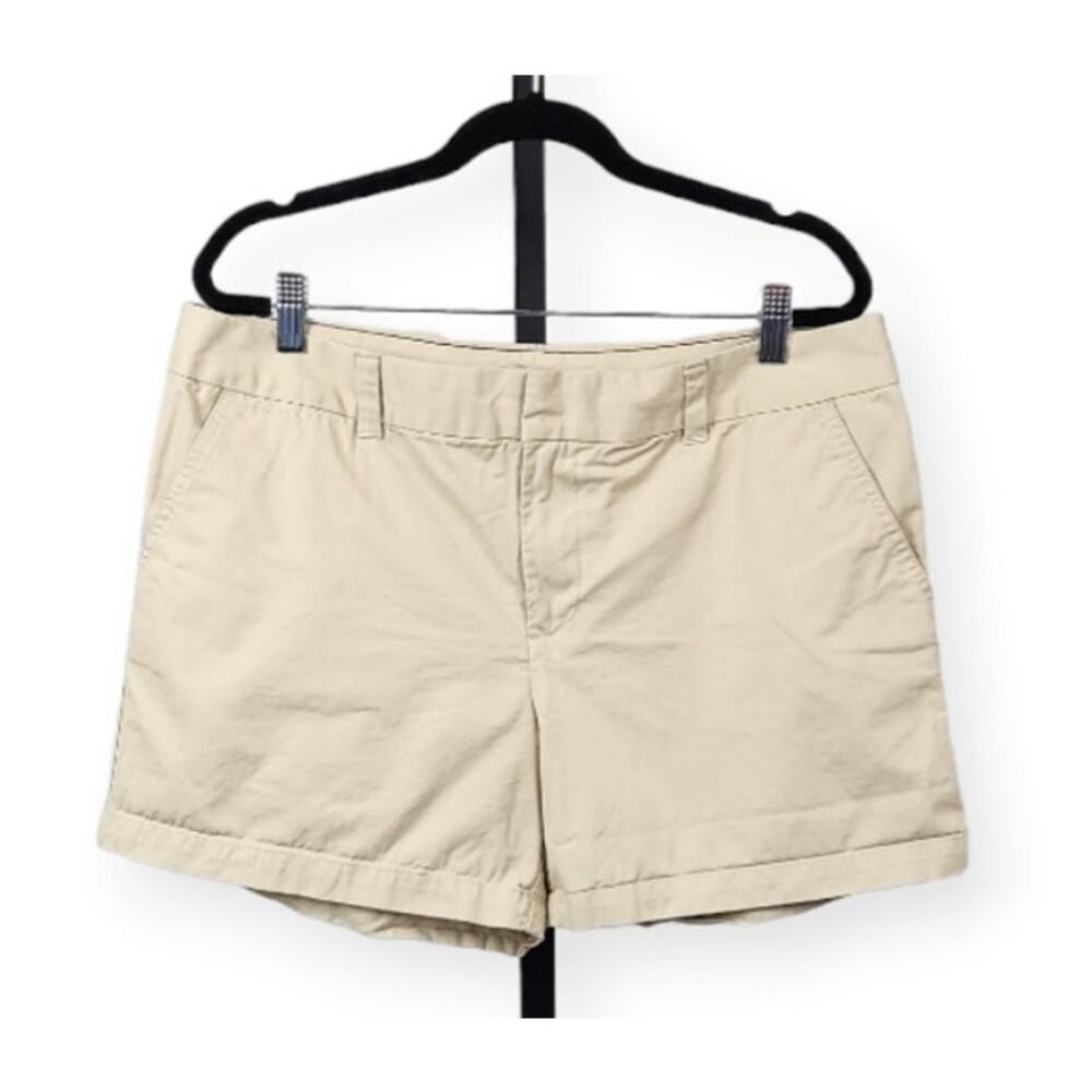 Tommy Hilfiger Preppy Chino Shorts 4.5 Inch Inseam Pockets Khaki Womens Size 12